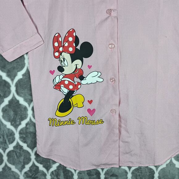 Disney Minnie Mouse Nightgown Extra Large Pink Sleep Shirt - Picture 8 of 12